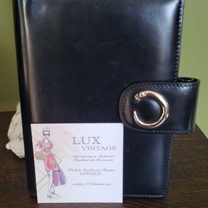 Cartier Panthere Agenda Cover in Black Leather.
